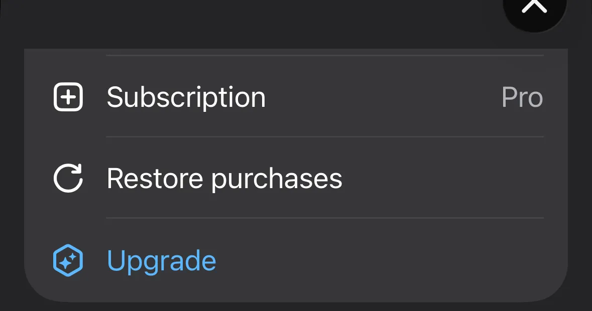 ChatGPT app settings showing the Pro subscription on my account