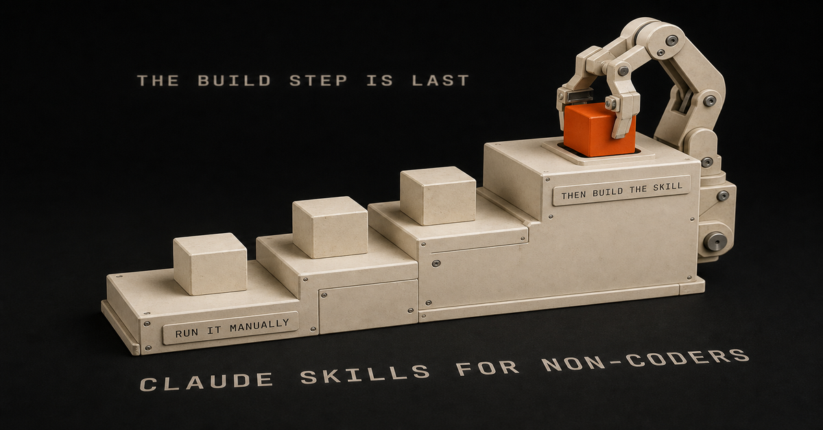 Claude Skills for Non Coders: Build the Skill Last, Not First (2026)