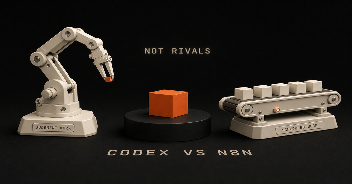 Codex vs n8n: When to Use Each (and How to Connect Them)