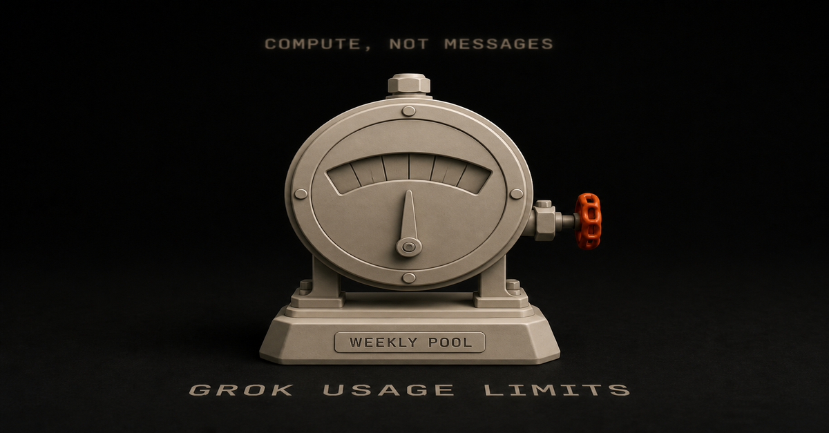 Grok Usage Limits Explained: Stop Counting Messages, Read the Pool (2026)