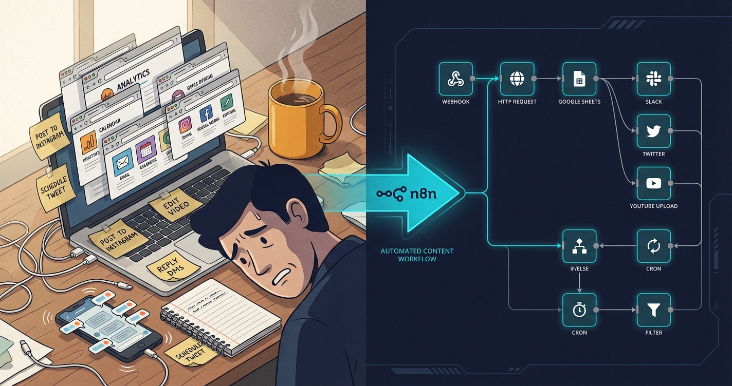 7 n8n Workflow Examples for Content Creators (Save 20+ Hours/Week)